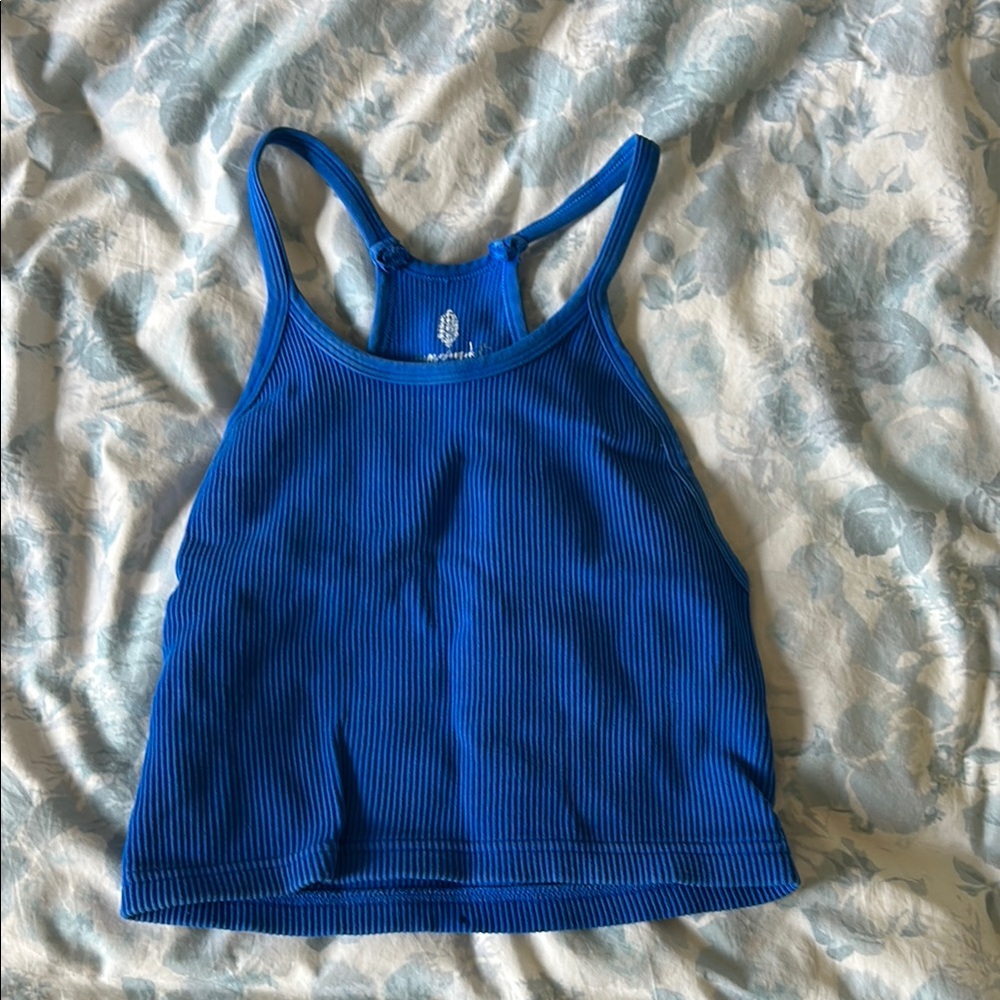 FP Movement by Free People Royal Blue Ribbed Tank